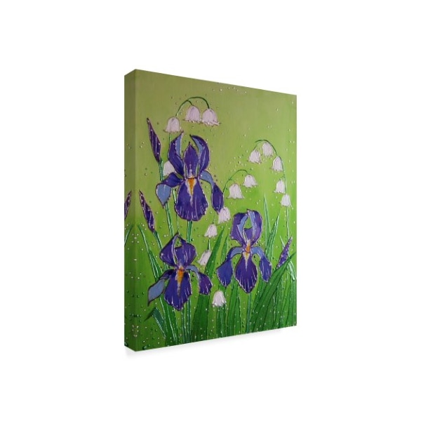 Angie Livingstone 'Iris And Canterbury Bells' Canvas Art,35x47